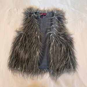 Arizona Jean Company Faux Fur Lined Vest - Gray